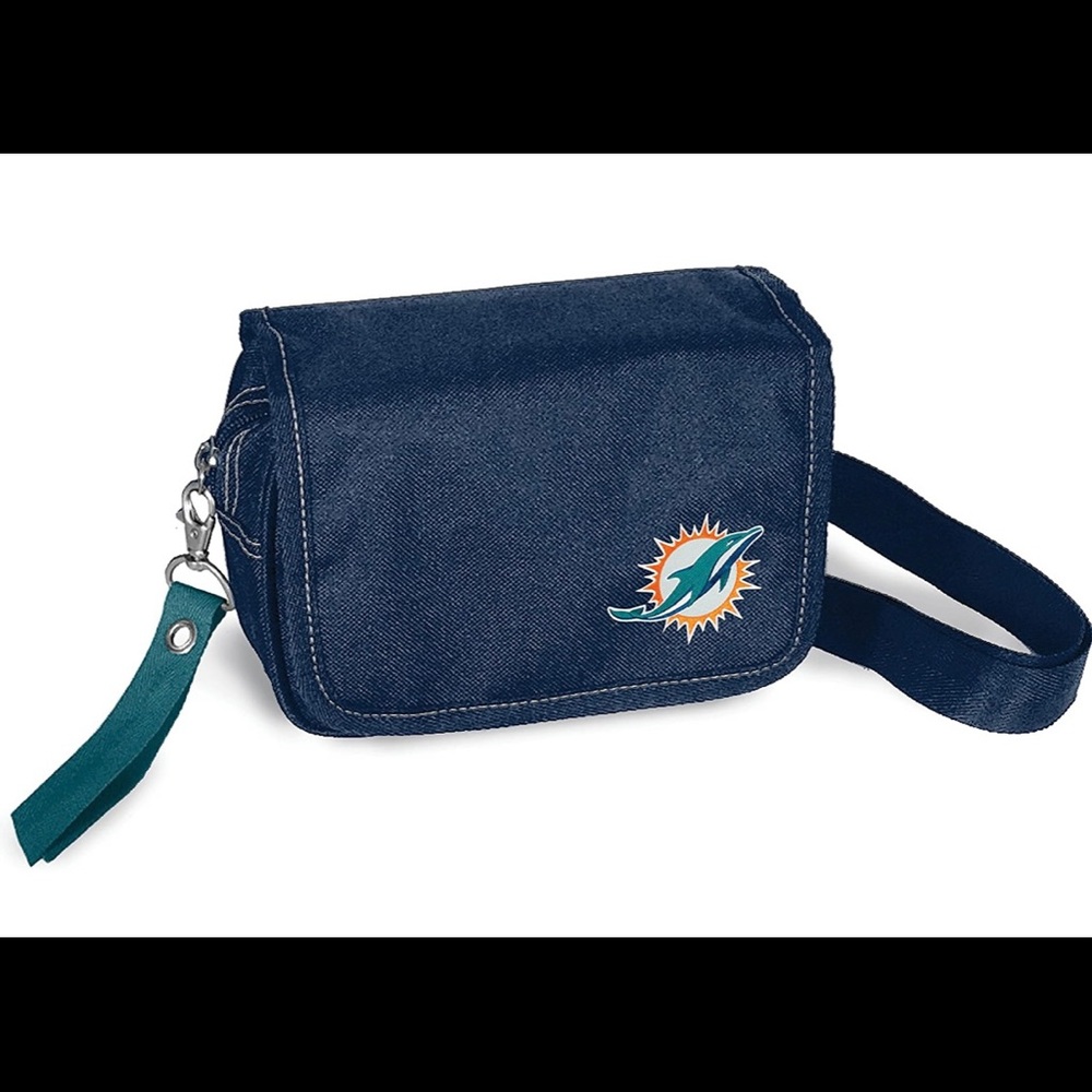 NWT Littlearth Womens NFL Miami Dolphins Ribbon Waist Pack Purse